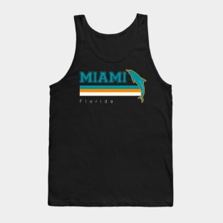 Miami Sports Football Athletic Novelty Dolphin Retro Tank Top